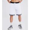 imageMAGCOMSEN Mens Athletic 10 Shorts Quick Dry Basketball Shorts Workout Gym Running Tennis Shorts Lightweight ShortsWhiteBlack