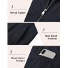 imageMAGCOMSEN Mens Bomber Jacket Lightweight Windbreaker Jackets Zip Up Windproof Jackets Casual Spring Fall Coat for GolfBlack