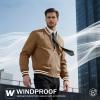 imageMAGCOMSEN Mens Bomber Jacket Lightweight Windbreaker Jackets Zip Up Windproof Jackets Casual Spring Fall Coat for GolfBrown