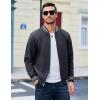 imageMAGCOMSEN Mens Bomber Jacket Lightweight Windbreaker Jackets Zip Up Windproof Jackets Casual Spring Fall Coat for GolfGrey
