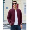 imageMAGCOMSEN Mens Bomber Jacket Lightweight Windbreaker Jackets Zip Up Windproof Jackets Casual Spring Fall Coat for GolfWine Red