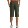 imageMAGCOMSEN Mens Capri Shorts Quick Dry Below Knee 34 Capri Pants with Zipper Pockets for Workout Running Training SummerArmy Green
