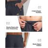 imageMAGCOMSEN Mens Capri Shorts Quick Dry Below Knee 34 Capri Pants with Zipper Pockets for Workout Running Training SummerGrey