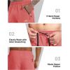 imageMAGCOMSEN Mens Capri Shorts Quick Dry Below Knee 34 Capri Pants with Zipper Pockets for Workout Running Training SummerWatermelon Red