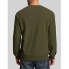 imageMAGCOMSEN Mens Crewneck Sweatshirt Sherpa Lined Casual Fleece Pullover Long Sleeve Warm Heavyweight Cotton SweatShirtsArmy Green
