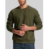 imageMAGCOMSEN Mens Crewneck Sweatshirt Sherpa Lined Casual Fleece Pullover Long Sleeve Warm Heavyweight Cotton SweatShirtsArmy Green