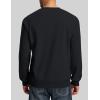 imageMAGCOMSEN Mens Crewneck Sweatshirt Sherpa Lined Casual Fleece Pullover Long Sleeve Warm Heavyweight Cotton SweatShirtsBlack
