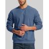 imageMAGCOMSEN Mens Crewneck Sweatshirt Sherpa Lined Casual Fleece Pullover Long Sleeve Warm Heavyweight Cotton SweatShirtsGrayblue