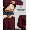 imageMAGCOMSEN Mens Crewneck Sweatshirt Sherpa Lined Casual Fleece Pullover Long Sleeve Warm Heavyweight Cotton SweatShirtsWinered