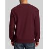 imageMAGCOMSEN Mens Crewneck Sweatshirt Sherpa Lined Casual Fleece Pullover Long Sleeve Warm Heavyweight Cotton SweatShirtsWinered