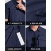 imageMAGCOMSEN Mens Fishing Shirts UPF 50 Short Sleeve Sun Protection Shirts Quick Dry Cooling Button Down Shirt Hiking SafariNavy