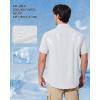 imageMAGCOMSEN Mens Fishing Shirts UPF 50 Short Sleeve Sun Protection Shirts Quick Dry Cooling Button Down Shirt Hiking SafariWhite