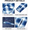 imageMAGCOMSEN Mens Flannel Shirts Long Sleeve Quilted Lined Button Down Plaid Flannel Jacket Heavyweight Warm Winter CoatBlue