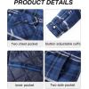 imageMAGCOMSEN Mens Flannel Shirts Long Sleeve Quilted Lined Button Down Plaid Flannel Jacket Heavyweight Warm Winter CoatBlue Grey
