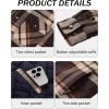 imageMAGCOMSEN Mens Flannel Shirts Long Sleeve Quilted Lined Button Down Plaid Flannel Jacket Heavyweight Warm Winter CoatBrown Yellow