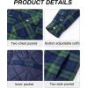 imageMAGCOMSEN Mens Flannel Shirts Long Sleeve Quilted Lined Button Down Plaid Flannel Jacket Heavyweight Warm Winter CoatGreen