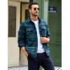 imageMAGCOMSEN Mens Flannel Shirts Long Sleeve Quilted Lined Button Down Plaid Flannel Jacket Heavyweight Warm Winter CoatGreen