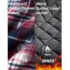 imageMAGCOMSEN Mens Flannel Shirts Long Sleeve Quilted Lined Button Down Plaid Flannel Jacket Heavyweight Warm Winter CoatRed