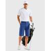 imageMAGCOMSEN Mens Golf Shorts with 6 Pockets 11 inch Inseam Quick Dry Stretch Casual Work Dress Hiking Shorts for MenBlue Grey