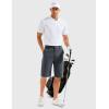 imageMAGCOMSEN Mens Golf Shorts with 6 Pockets 11 inch Inseam Quick Dry Stretch Casual Work Dress Hiking Shorts for MenDark Grey