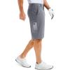 imageMAGCOMSEN Mens Golf Shorts with 6 Pockets 11 inch Inseam Quick Dry Stretch Casual Work Dress Hiking Shorts for MenLight Grey