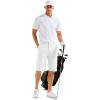 imageMAGCOMSEN Mens Golf Shorts with 6 Pockets 11 inch Inseam Quick Dry Stretch Casual Work Dress Hiking Shorts for MenWhite