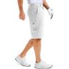 imageMAGCOMSEN Mens Golf Shorts with 6 Pockets 11 inch Inseam Quick Dry Stretch Casual Work Dress Hiking Shorts for MenWhite