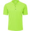 imageMAGCOMSEN Mens Henley Short Sleeve Shirt Cotton Lightweight 3 Button Tops Vintage Casual Summer Shirt Soft FashionFluorescent Greencotton