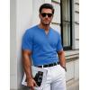 imageMAGCOMSEN Mens Henley Short Sleeve Shirt Cotton Lightweight 3 Button Tops Vintage Casual Summer Shirt Soft FashionSea Bluecotton Blend