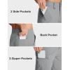 imageMAGCOMSEN Mens Hiking Cargo Shorts Quick Dry Lightweight 9quot Golf Shorts Summer Casual Work Outdoor with 5 Zipper PocketsLight Grey
