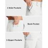 imageMAGCOMSEN Mens Hiking Cargo Shorts Quick Dry Lightweight 9quot Golf Shorts Summer Casual Work Outdoor with 5 Zipper PocketsWhite