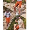 imageMAGCOMSEN Mens Hiking Shorts 5 Pockets Ripstop Quick Dry Summer Athletic Shorts for Workout Hiking CyclingOrange