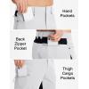 imageMAGCOMSEN Mens Hiking Shorts 5 Pockets Ripstop Quick Dry Summer Athletic Shorts for Workout Hiking CyclingWhite