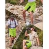 imageMAGCOMSEN Mens Hiking Shorts 5 Pockets Ripstop Quick Dry Summer Athletic Shorts for Workout Hiking CyclingYellow Green
