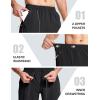 imageMAGCOMSEN Mens Hiking Shorts 9quot Quick Dry Lightweight Running Shorts with Zipper Pockets for Workout Athletic Sport1black