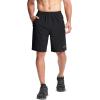 imageMAGCOMSEN Mens Hiking Shorts 9quot Quick Dry Lightweight Running Shorts with Zipper Pockets for Workout Athletic Sport1black