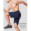 imageMAGCOMSEN Mens Hiking Shorts 9quot Quick Dry Lightweight Running Shorts with Zipper Pockets for Workout Athletic Sport2navy