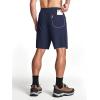 imageMAGCOMSEN Mens Hiking Shorts 9quot Quick Dry Lightweight Running Shorts with Zipper Pockets for Workout Athletic Sport2navy