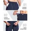 imageMAGCOMSEN Mens Hiking Shorts 9quot Quick Dry Lightweight Running Shorts with Zipper Pockets for Workout Athletic Sport2navy
