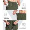 imageMAGCOMSEN Mens Hiking Shorts 9quot Quick Dry Lightweight Running Shorts with Zipper Pockets for Workout Athletic SportArmy Green