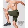 imageMAGCOMSEN Mens Hiking Shorts 9quot Quick Dry Lightweight Running Shorts with Zipper Pockets for Workout Athletic SportArmy Green
