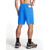 imageMAGCOMSEN Mens Hiking Shorts 9quot Quick Dry Lightweight Running Shorts with Zipper Pockets for Workout Athletic SportAzure