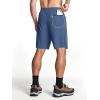imageMAGCOMSEN Mens Hiking Shorts 9quot Quick Dry Lightweight Running Shorts with Zipper Pockets for Workout Athletic SportBlue Grey
