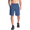 imageMAGCOMSEN Mens Hiking Shorts 9quot Quick Dry Lightweight Running Shorts with Zipper Pockets for Workout Athletic SportBlue Grey