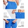 imageMAGCOMSEN Mens Hiking Shorts 9quot Quick Dry Lightweight Running Shorts with Zipper Pockets for Workout Athletic SportBright Blue