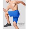 imageMAGCOMSEN Mens Hiking Shorts 9quot Quick Dry Lightweight Running Shorts with Zipper Pockets for Workout Athletic SportBright Blue