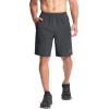 imageMAGCOMSEN Mens Hiking Shorts 9quot Quick Dry Lightweight Running Shorts with Zipper Pockets for Workout Athletic SportDark Grey