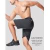 imageMAGCOMSEN Mens Hiking Shorts 9quot Quick Dry Lightweight Running Shorts with Zipper Pockets for Workout Athletic SportDark Grey