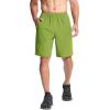 imageMAGCOMSEN Mens Hiking Shorts 9quot Quick Dry Lightweight Running Shorts with Zipper Pockets for Workout Athletic SportFruit Green