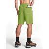 imageMAGCOMSEN Mens Hiking Shorts 9quot Quick Dry Lightweight Running Shorts with Zipper Pockets for Workout Athletic SportFruit Green
